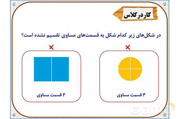 پاورپوینت ریاضی دوم دبستان | فصل 7: قسمتی از یک واحد- پیش نمایش