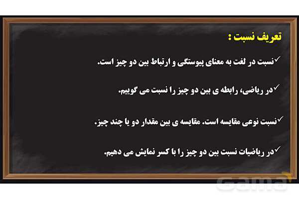 پاورپوینت کسر، نسبت و تناسب ریاضی پایه ششم- پیش نمایش