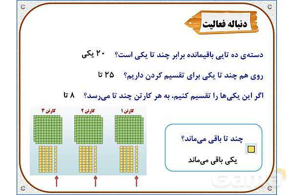 پاورپوینت ریاضی ششم دبستان | فصل 3: تقسیم عدد اعشاری بر عدد طبیعی- پیش نمایش