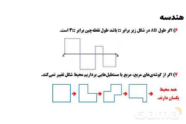 پاورپوینت محیط و مساحت تیزهوشان- پیش نمایش