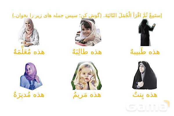 پاوپوینت عربی هفتم آموزش و حل تمارین درس 2- پیش نمایش