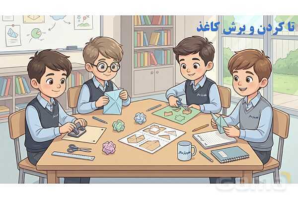 پاورپوینت تاکردن و برش کاغذ تیزهوشان- پیش نمایش