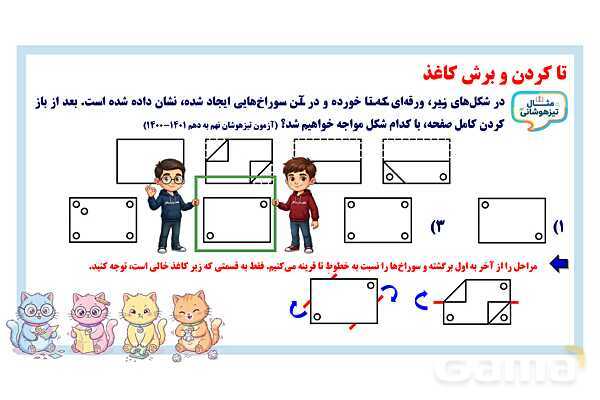 پاورپوینت تاکردن و برش کاغذ تیزهوشان- پیش نمایش