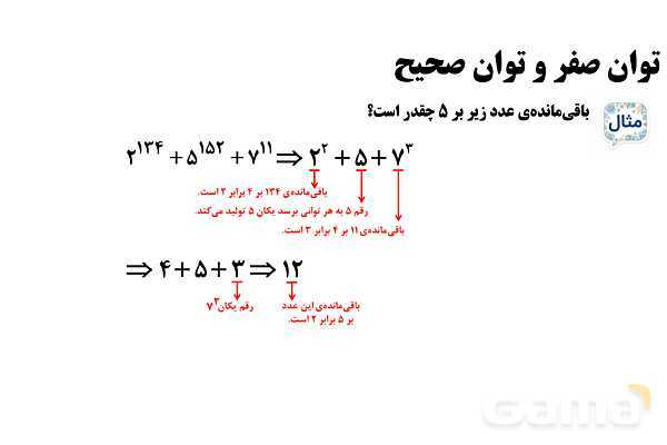 پاورپوینت ریاضی هفتم | توان صفر و توان صحیح - پیش نمایش