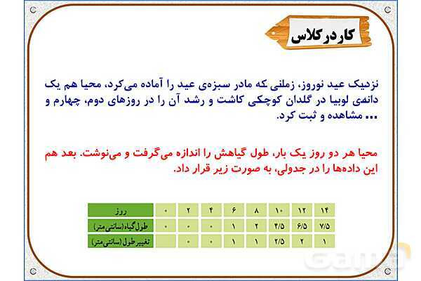 پاورپوینت ریاضی پنجم دبستان | فصل 7: جمع‌آوری و نمایش داده‌ها- پیش نمایش