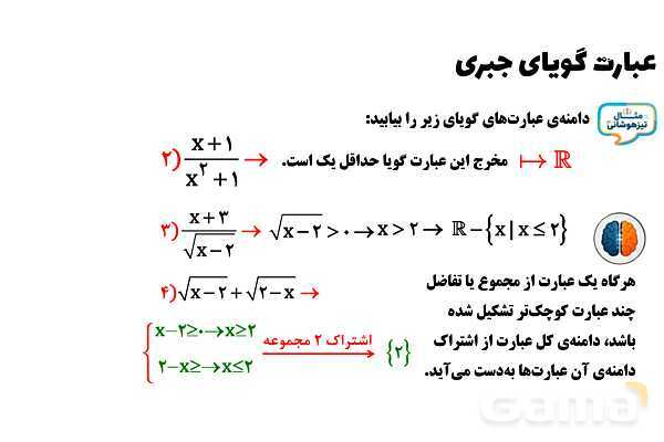 پاورپوینت دامنه تعریف عبارت‌های گویا پایه نهم- پیش نمایش