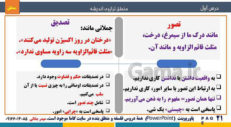 پاورپوینت تدریس منطق دهم انسانی | درس 1: منطق، ترازوی اندیشه- پیش نمایش