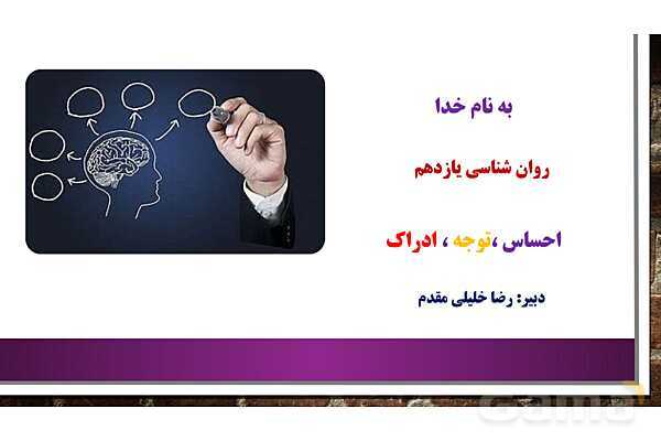 پاور روان شناسی یازدهم درس 3: احساس، توجه و ادراک- پیش نمایش