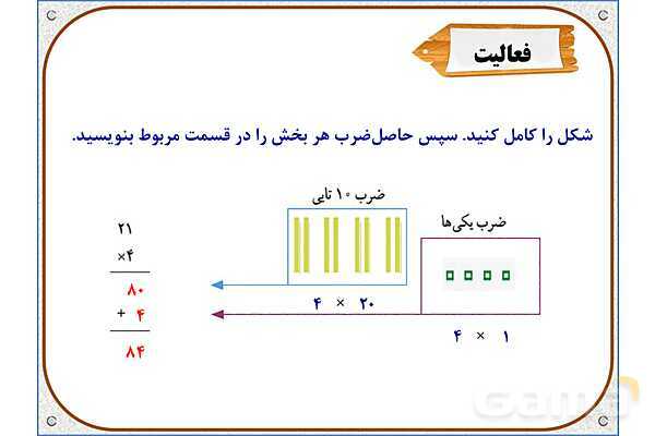 پاورپوینت ریاضی سوم دبستان | فصل 8: محاسبه‌ ضرب- پیش نمایش