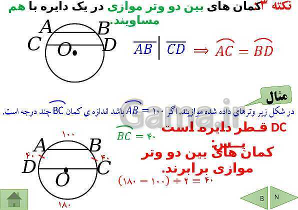 پاورپوینت درسنامه ریاضی هشتم | فصل 9: دایره- پیش نمایش