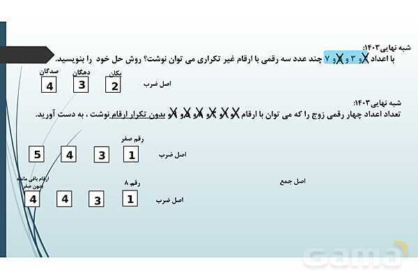 پاور ریاضی دهم فصل 6: شمارش بدون شمردن- پیش نمایش