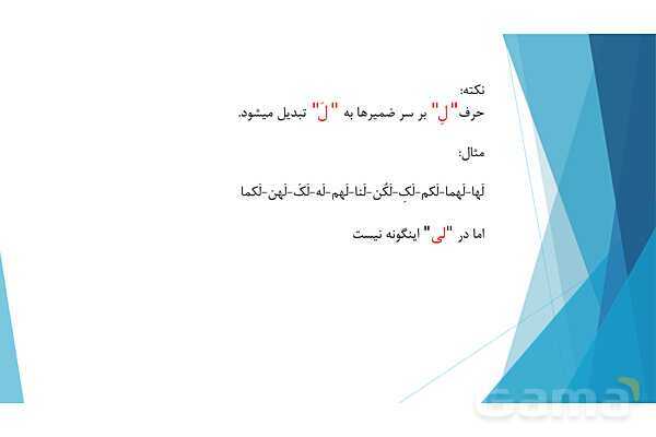 پاور قواعد درس 6 عربی یازدهم | ترجمه فعل مضارع- پیش نمایش