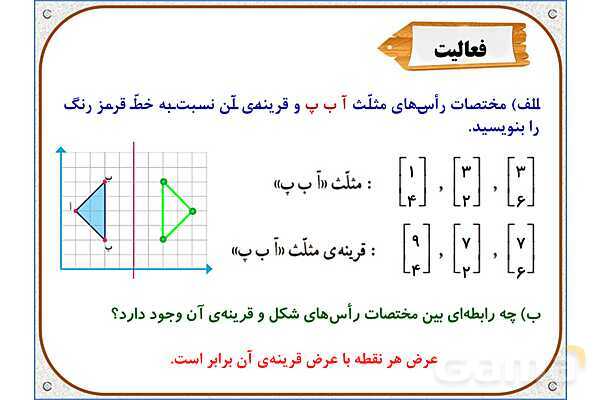 پاور ریاضی ششم فصل 4: تقارن و مختصات- پیش نمایش