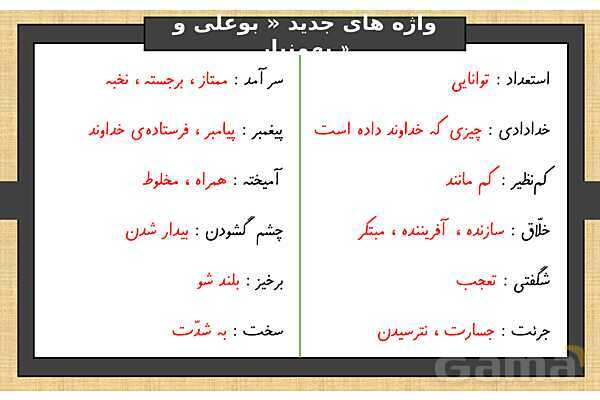پاورپوینت درس 11 فارسی ششم | شهدا خورشیدند- پیش نمایش