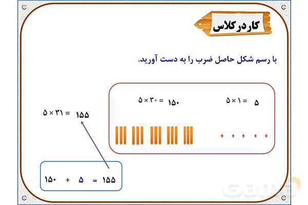 پاورپوینت ریاضی سوم دبستان | فصل 8: ضرب عددهای یک رقمی در چند رقمی- پیش نمایش