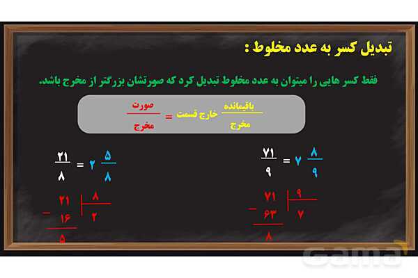پاور آموزش ریاضی ششم | کسر - پیش نمایش