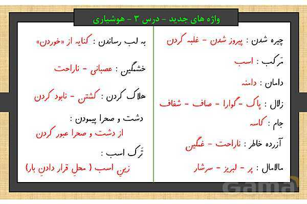 پاور درس 3 فارسی ششم | هوشیاری- پیش نمایش
