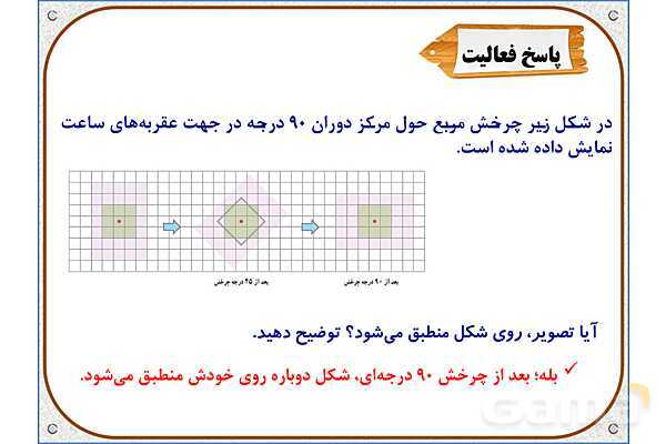 پاور ریاضی ششم دبستان | فصل 4: دوران- پیش نمایش