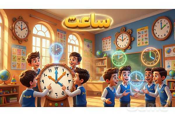 پاورپوینت تدریس تیزهوشانی «زاویه و ساعت» پایه ششم- پیش نمایش