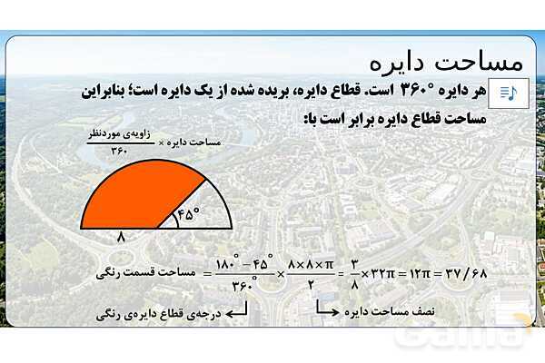 پاورپوینت تدریس تیزهوشانی «مساحت دایره» پایه پنجم- پیش نمایش
