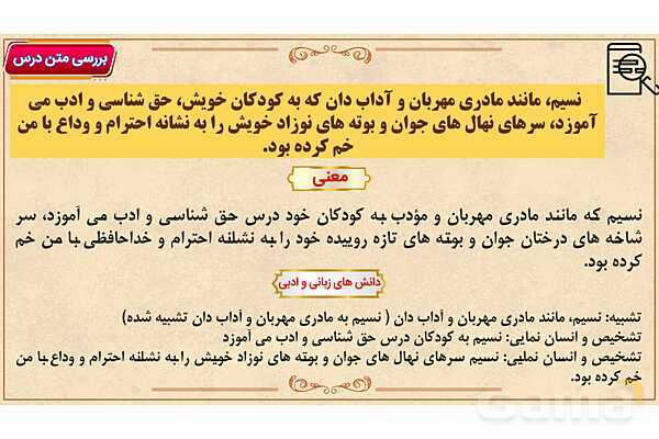پاور آموزشی درس 2 فارسی هفتم | چشمه معرفت- پیش نمایش