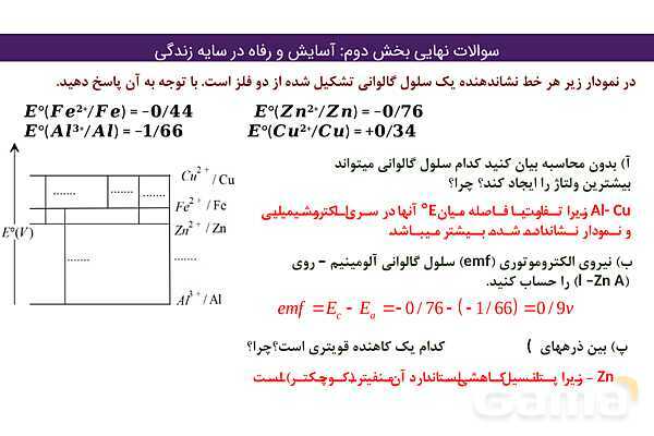 پاور مجموعه سوالات نهایی فصل دوم شیمی دوازدهم- پیش نمایش