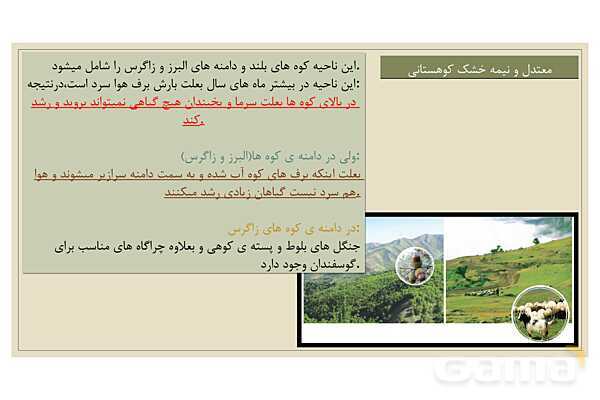 پاور درس 18 مطالعات چهارم | پوشش گیاهی و زندگی جانوری در ایران- پیش نمایش