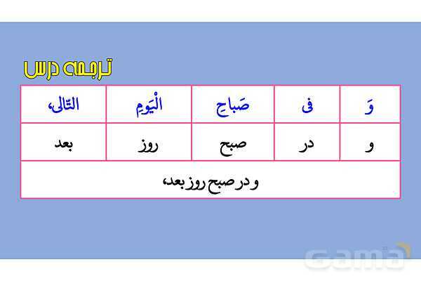 پاور قواعد، تمارین و ترجمه درس 2 عربی دهم انسانی- پیش نمایش