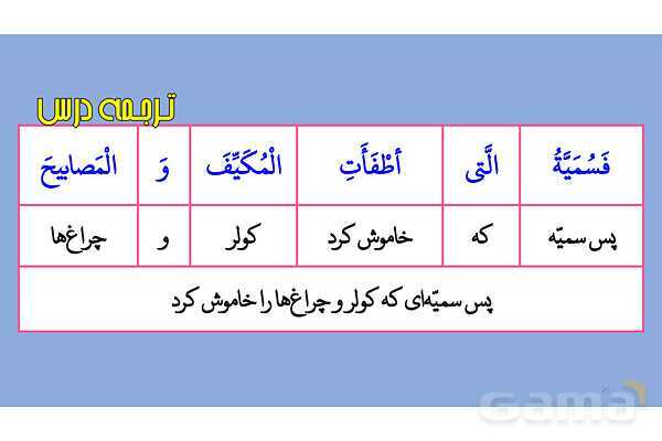 پاور قواعد، تمارین و ترجمه درس 2 عربی دهم انسانی- پیش نمایش
