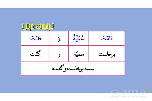پاور قواعد، تمارین و ترجمه درس 2 عربی دهم انسانی- پیش نمایش
