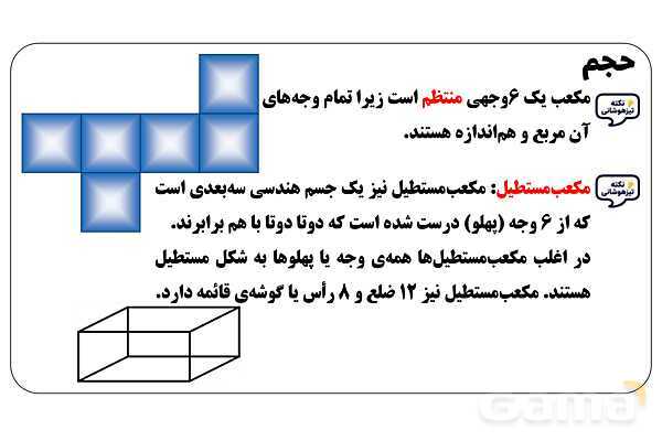 پاور تدریس ریاضی پنجم تیزهوشانی | حجم- پیش نمایش