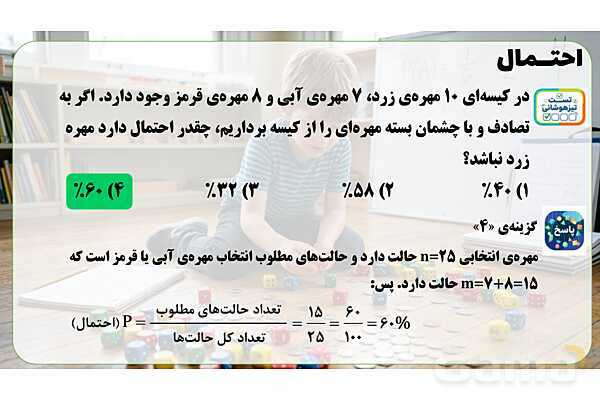 پاور تدریس ریاضی هفتم تیزهوشانی | احتمال- پیش نمایش