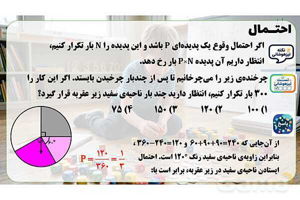 پاور تدریس ریاضی هفتم تیزهوشانی | احتمال- پیش نمایش