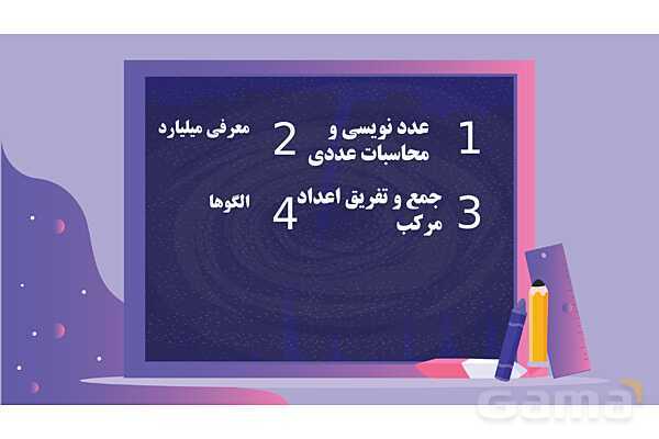 پاورمرور فصل اول ریاضی پنجم | عددنویسی و الگوها- پیش نمایش