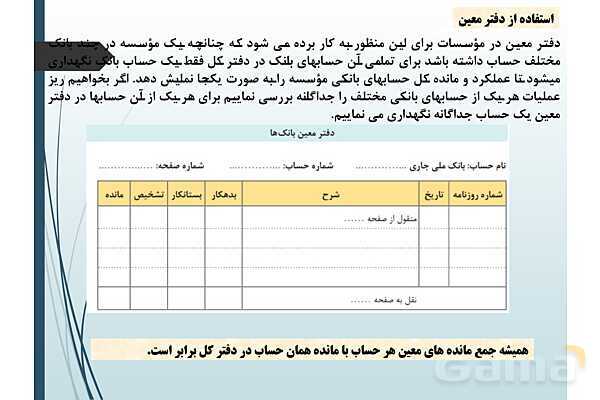 پاور تدریس پودمان 5 حسابداری دریافت ها و پرداخت ها دهم | حسابداری صورت مغایرت بانکی- پیش نمایش