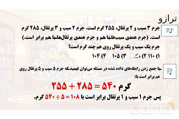 پاور تدریس تیزهوشانی ریاضی ششم | ترازو و معادله- پیش نمایش
