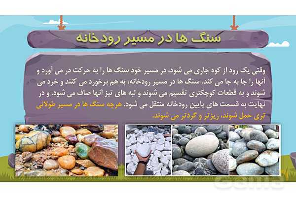 پاور درس 6 علوم چهارم ابتدایی: سنگ‌ها- پیش نمایش