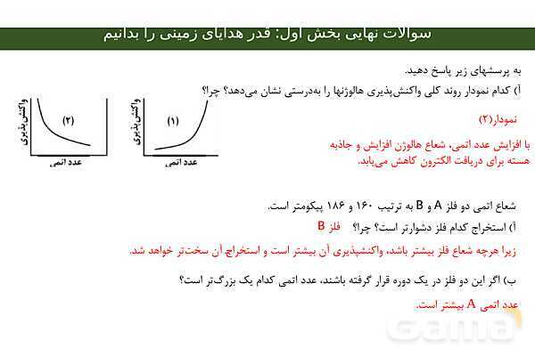 مجموعه سوالات نهایی فصل اول شیمی یازدهم با جواب - پیش نمایش