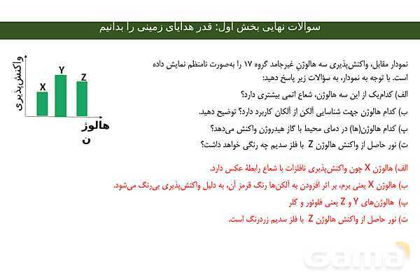 مجموعه سوالات نهایی فصل اول شیمی یازدهم با جواب - پیش نمایش