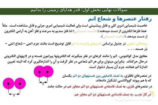 جزوه جمع بندی فصل اول شیمی یازدهم- پیش نمایش