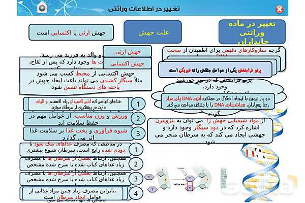 پاور تدریس زیست دوازدهم | فصل 4: تغییر در اطلاعات وراثتی (گفتار 1 تا 3) - پیش نمایش
