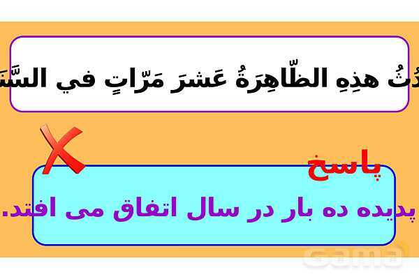 پاور درس سوم عربی دهم- پیش نمایش