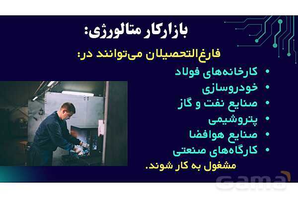 پاورپوینت معرفی رشته متالورژی هنرستان- پیش نمایش