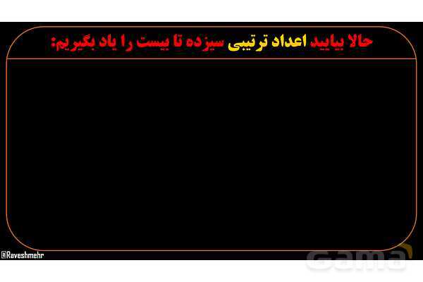 پاورپوینت عربی دهم: اعداد ترتیبی 1 تا 20- پیش نمایش