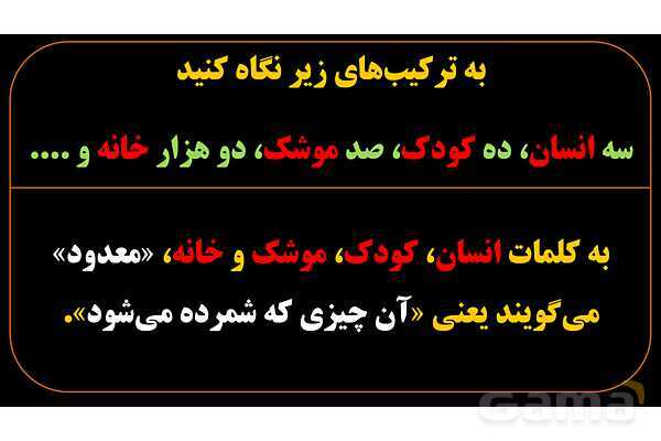 پاورپوینت عربی دهم: عدد اصلی و معدود- پیش نمایش