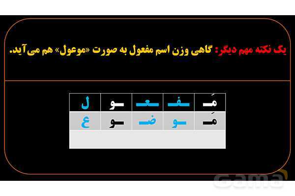 پاورپوینت عربی دهم: اسم فاعل و اسم مفعول ثلاثی مزید- پیش نمایش