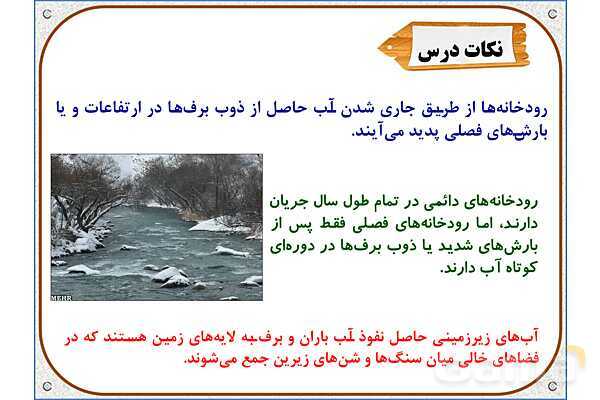 پاورپوینت مطالعات اجتماعی پنجم دبستان | درس 6: منابع آب ایران- پیش نمایش