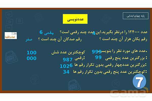 پاورپوینت ریاضی چهارم ابتدایی | فصل 1: عددنویسی- پیش نمایش