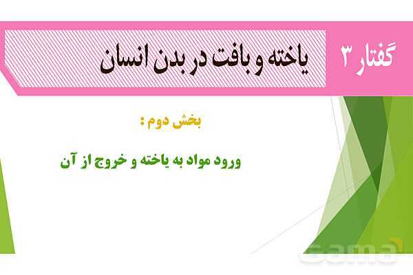 پاور آموزش کنکور محور زیست شناسی دهم | فصل 1 گفتار 3: ورود و خروج مواد از یاخته- پیش نمایش