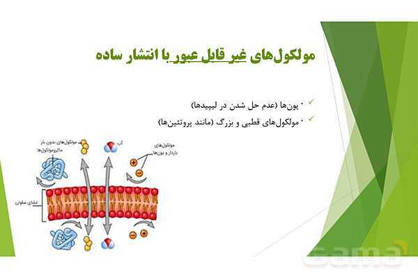 پاور آموزش کنکور محور زیست شناسی دهم | فصل 1 گفتار 3: ورود و خروج مواد از یاخته- پیش نمایش